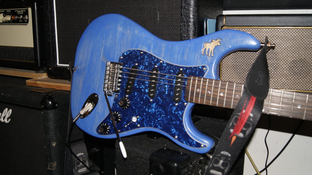 Blå Elgocaster gitarkropp